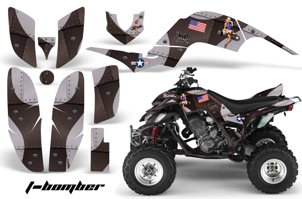 Yamaha Raptor 660 ATV Graphic Kit - 2001-2005 T Bomber Black
