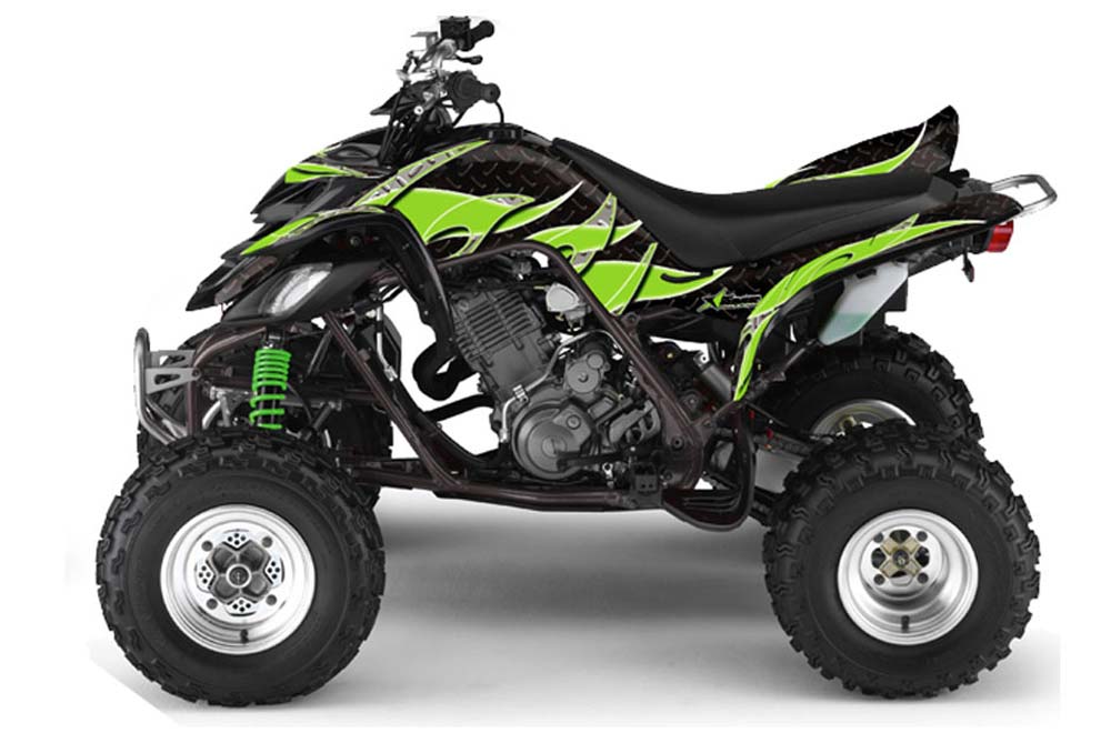 Yamaha Raptor 660 ATV Graphic Kit - 2001-2005 Tribal Flames Green