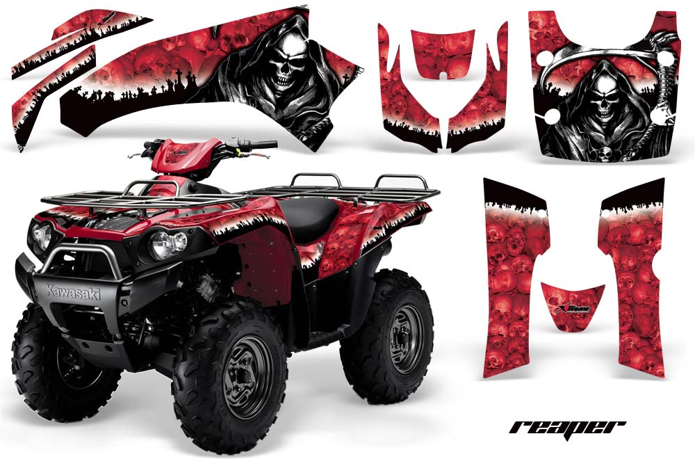 Kawasaki Brute Force 750 / 750i ATV Graphic Kit - 2005-2011 Reaper Red