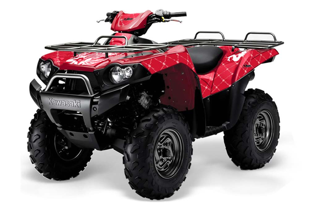 Kawasaki Brute Force 750 / 750i ATV Graphic Kit - 2005-2011 Silver Star - Reloaded White
