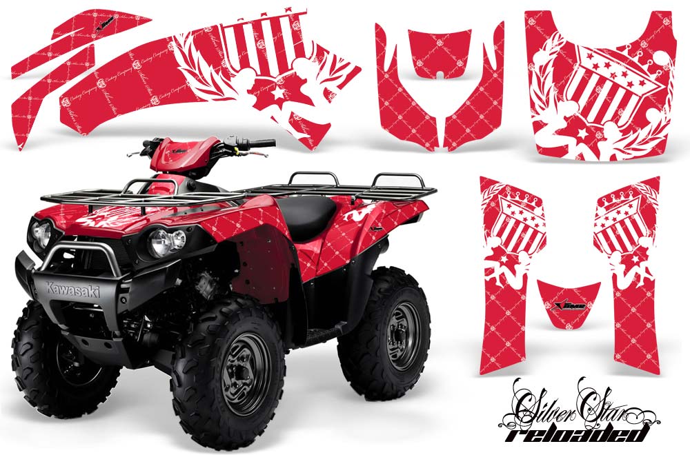 Kawasaki Brute Force 750 / 750i ATV Graphic Kit - 2005-2011 Silver Star - Reloaded White