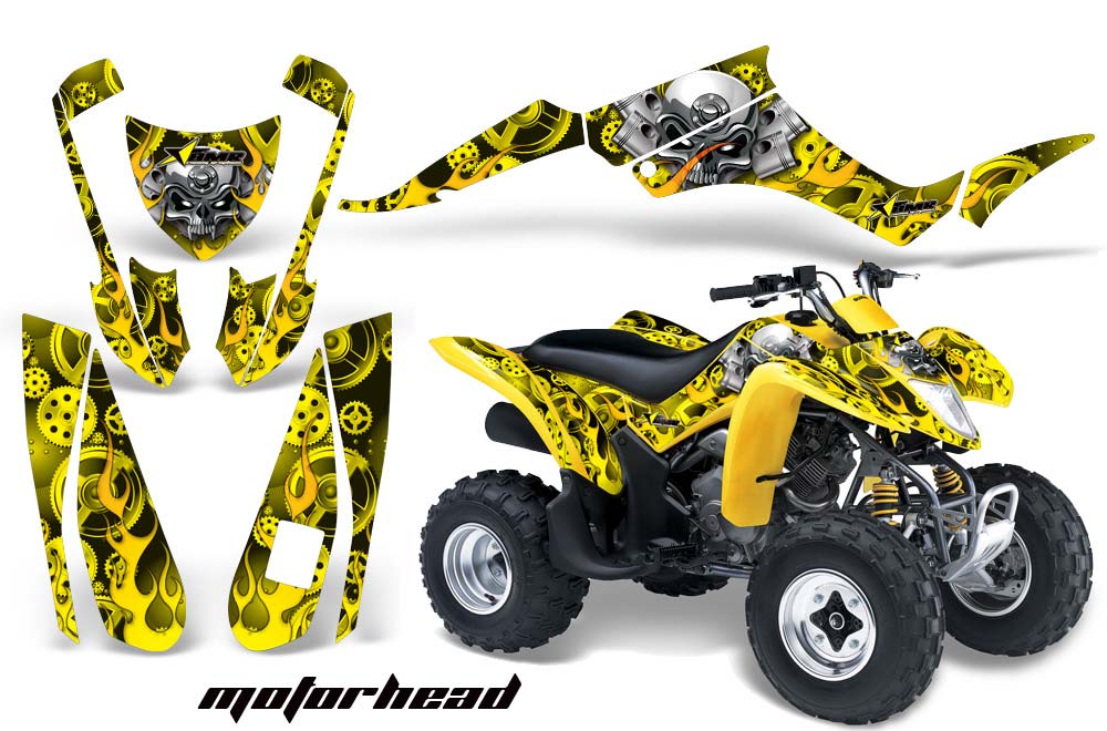 Suzuki LTZ 250 ATV Graphic Kit - 2004-2011 Motorhead Yellow