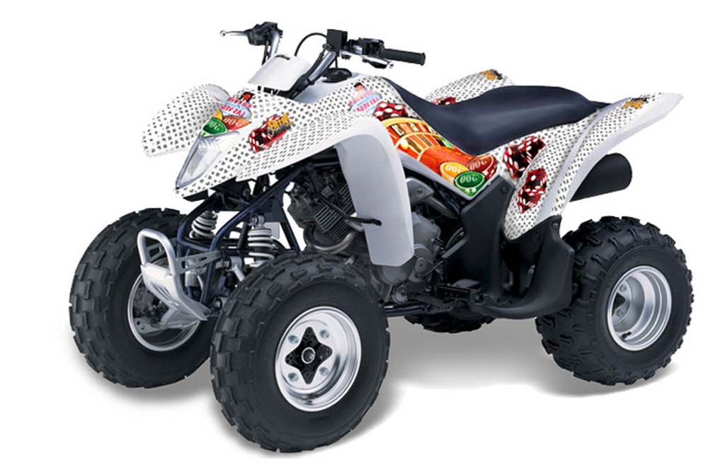 Suzuki LTZ 250 ATV Graphic Kit - 2004-2011 Vegas Baller White