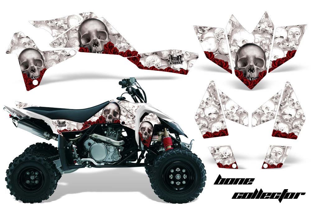 Suzuki LTR 450 ATV Graphic Kit - 2006-2009 Bone Collector White