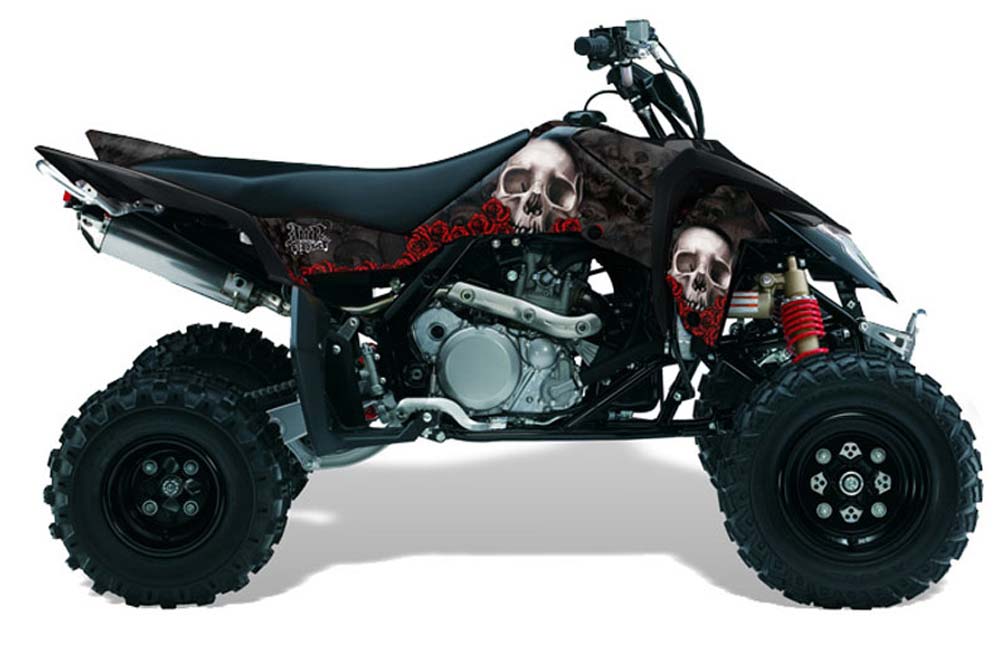 Suzuki LTR 450 ATV Graphic Kit - 2006-2009 Bone Collector Black