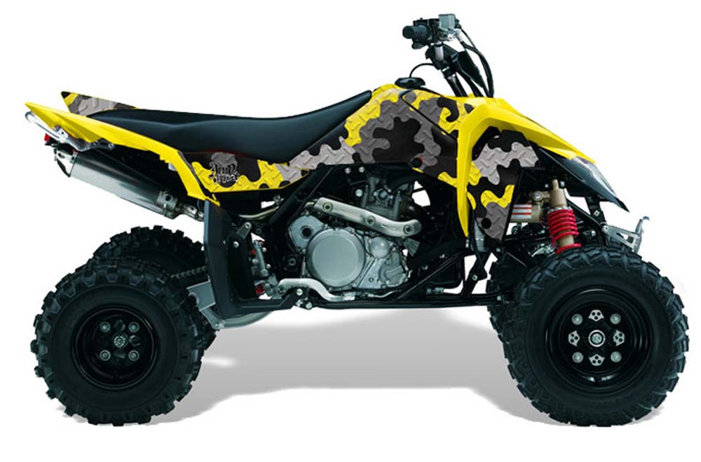 Suzuki LTR 450 ATV Graphic Kit - 2006-2009 Camoplate Yellow
