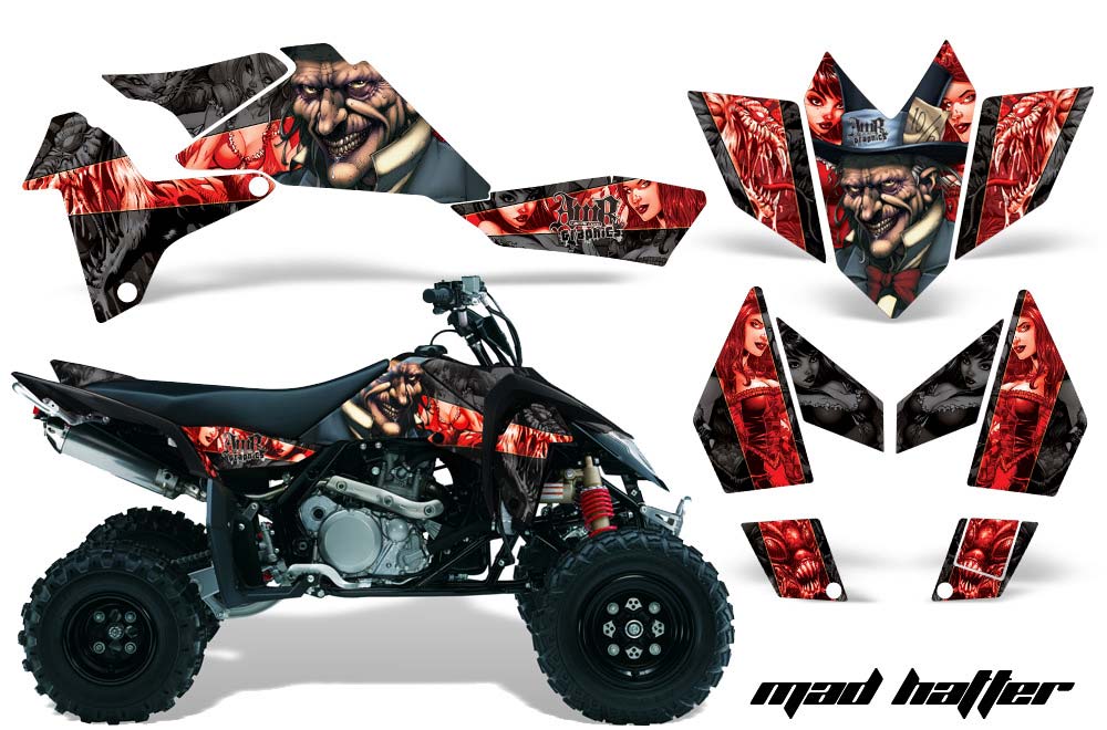 Suzuki LTR 450 ATV Graphic Kit - 2006-2009 Mad Hatter Black