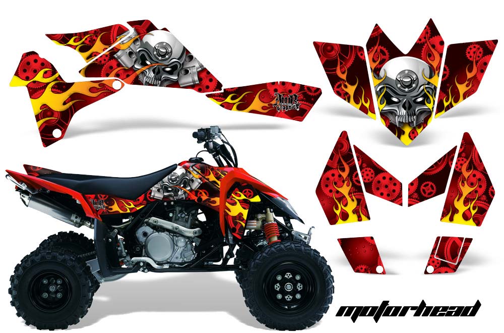Suzuki LTR 450 ATV Graphic Kit - 2006-2009 Motorhead Red