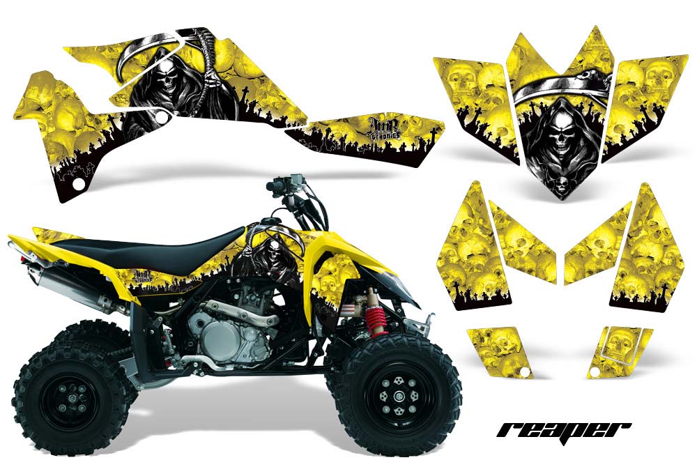 Suzuki LTR 450 ATV Graphic Kit - 2006-2009 Reaper Yellow