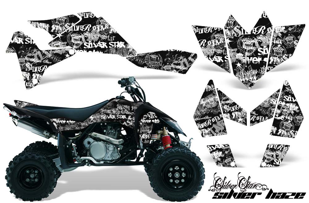 Suzuki LTR 450 ATV Graphic Kit - 2006-2009 Silver Star - Silverhaze White