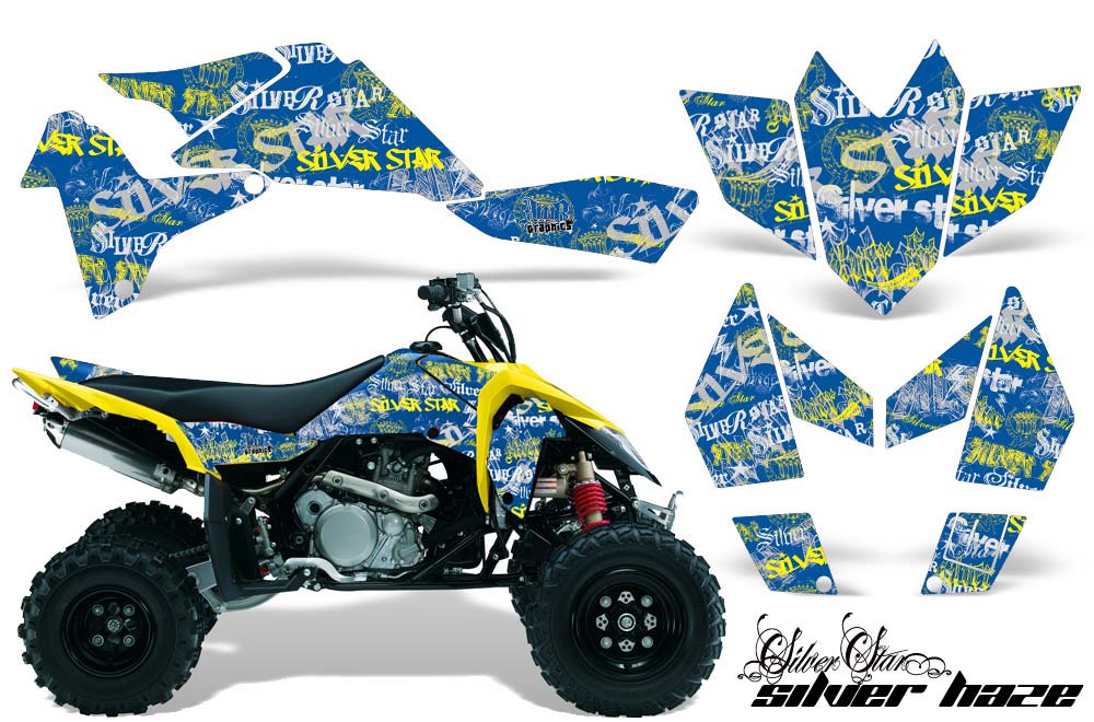 Suzuki LTR 450 ATV Graphic Kit - 2006-2009 Silver Star - Silverhaze Yellow