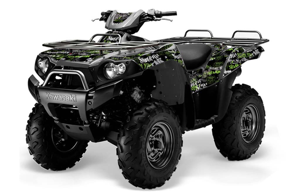Kawasaki Brute Force 750 / 750i ATV Graphic Kit - 2005-2011 Silver Star - Silverhaze Green