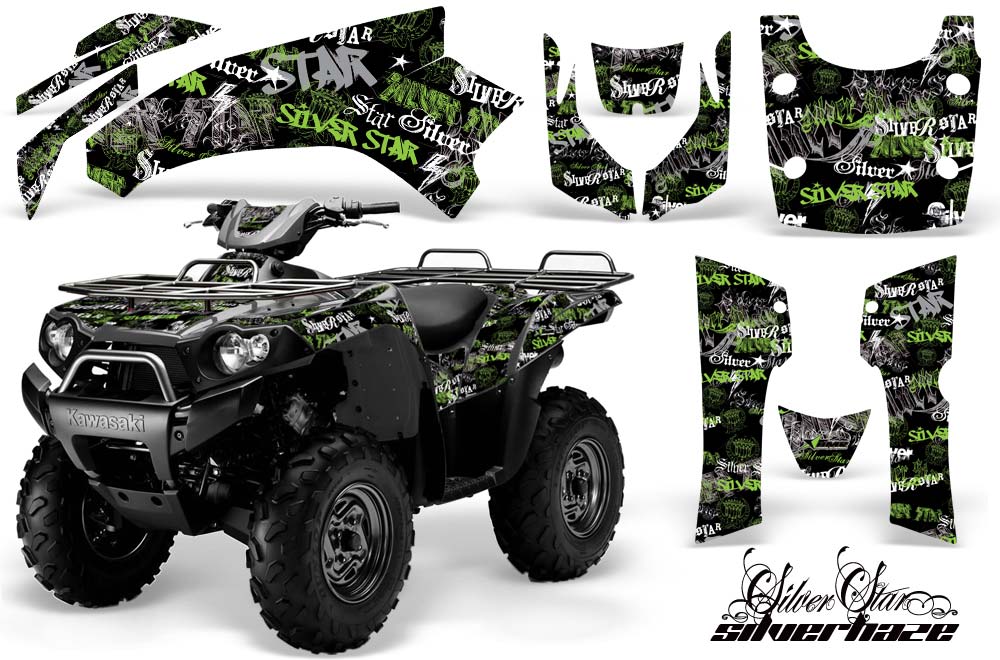 Kawasaki Brute Force 750 / 750i ATV Graphic Kit - 2005-2011 Silver Star - Silverhaze Green