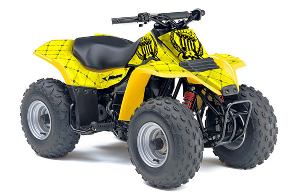 Suzuki QuadSport LT 80 ATV Graphic Kit - 1987-2006 Silver Star - Reloaded Black