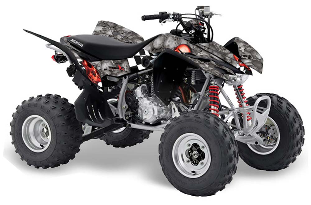 Honda TRX 400 EX ATV Graphic Kit - 2008-2016 Checkered Skull Red