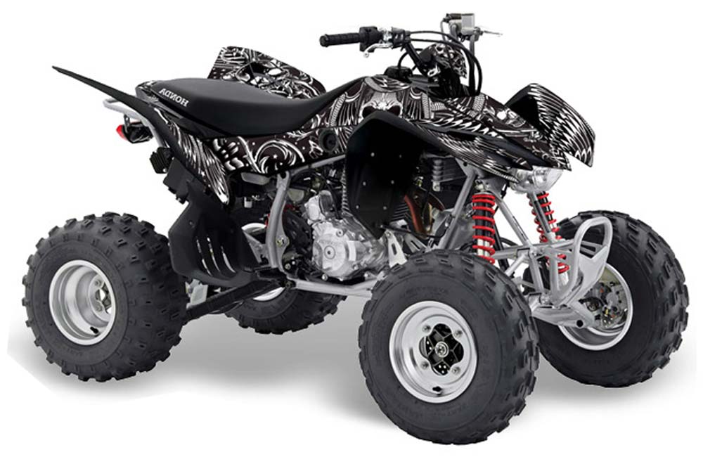 Honda TRX 400 EX ATV Graphic Kit - 2008-2016 Skulls and Hammers White
