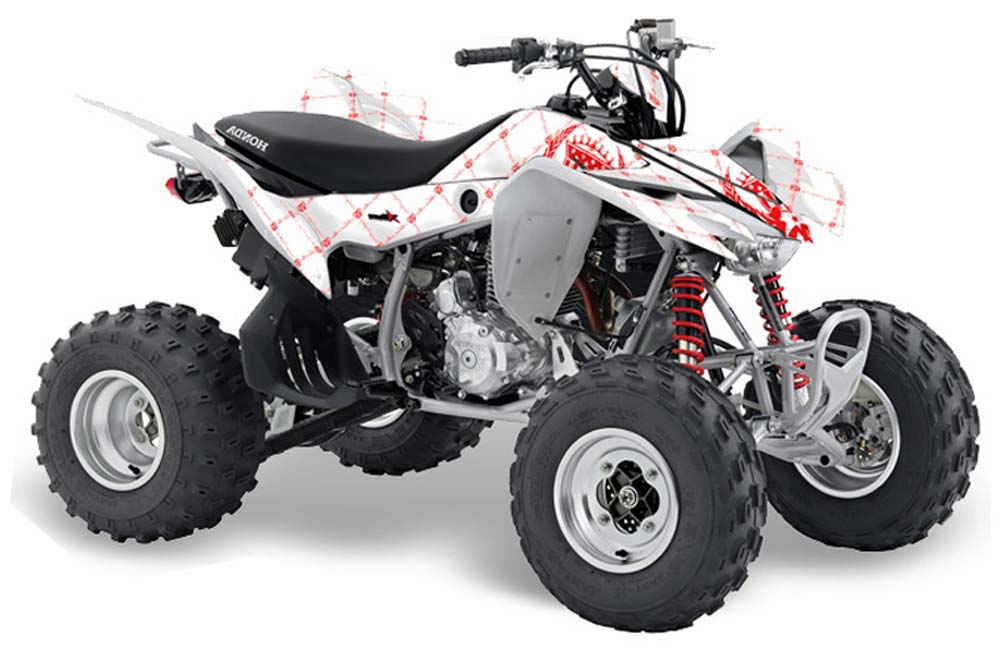 Honda TRX 400 EX ATV Graphic Kit - 2008-2016 Silver Star - Reloaded Red