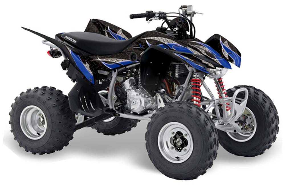 Honda TRX 400 EX ATV Graphic Kit - 2008-2016 Tribal Flames Blue