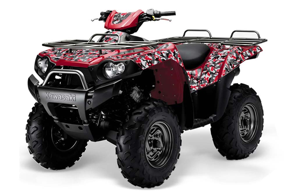 Kawasaki Brute Force 650i 4x4 ATV Graphic Kit - 2004-2012 Urban Camo Red