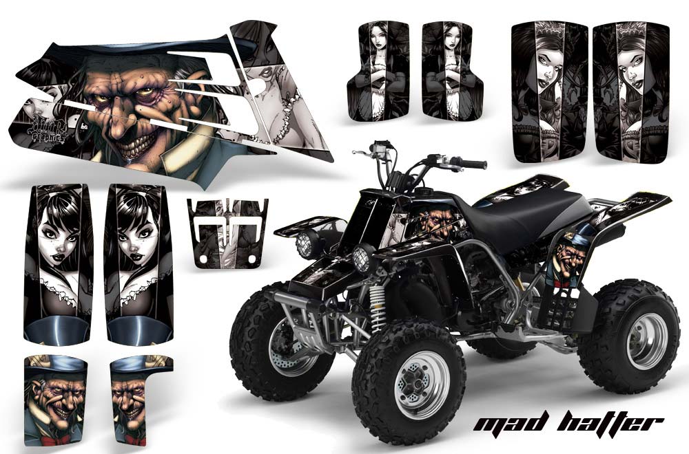 Yamaha Banshee 350 (Full Bore Plastics) ATV Graphic Kit - All Years Mad Hatter Black