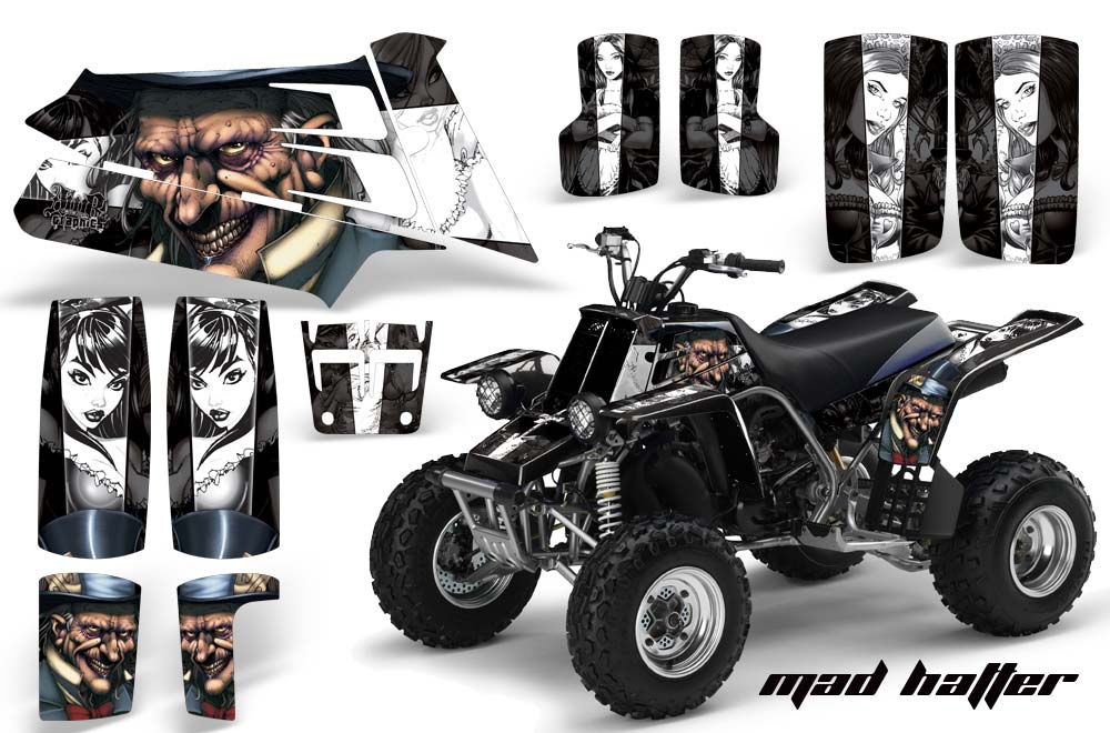 Yamaha Banshee 350 (Full Bore Plastics) ATV Graphic Kit - All Years Mad Hatter Black
