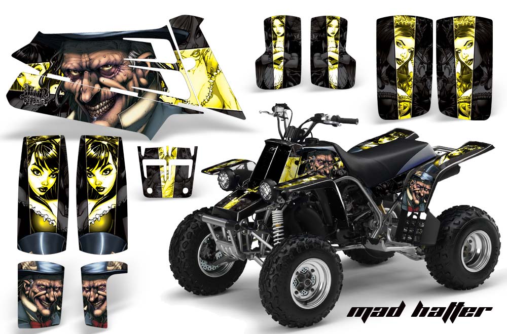 Yamaha Banshee 350 (Full Bore Plastics) ATV Graphic Kit - All Years Mad Hatter Black