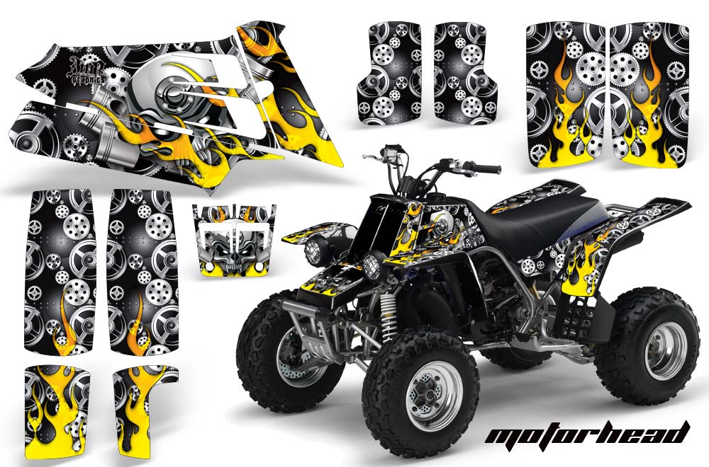 Yamaha Banshee 350 (Full Bore Plastics) ATV Graphic Kit - All Years Motorhead Black