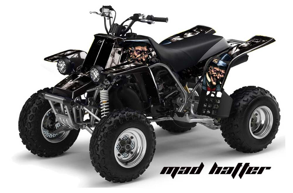 Yamaha Banshee 350 (Full Bore Plastics) ATV Graphic Kit - All Years Mad Hatter Black