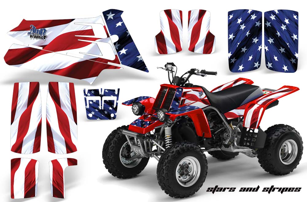 Yamaha Banshee 350 (Full Bore Plastics) ATV Graphic Kit - All Years Stars n Stripes Red