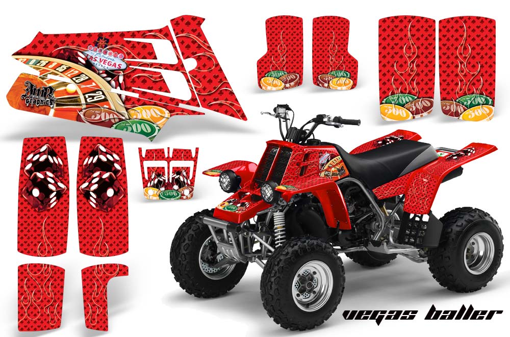 Yamaha Banshee 350 (Full Bore Plastics) ATV Graphic Kit - All Years Vegas Baller Red