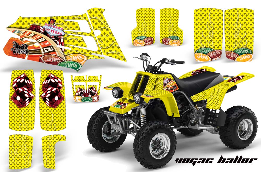Yamaha Banshee 350 (Full Bore Plastics) ATV Graphic Kit - All Years Vegas Baller Yellow