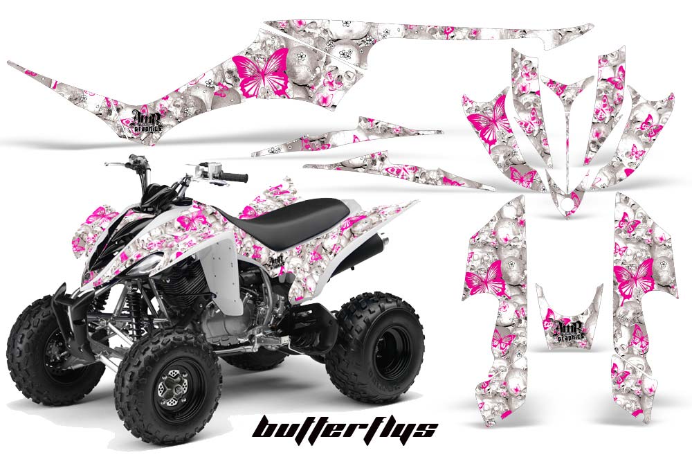 Yamaha Raptor 350 ATV Graphic Kit - 2004-2014 Butterfly Pink