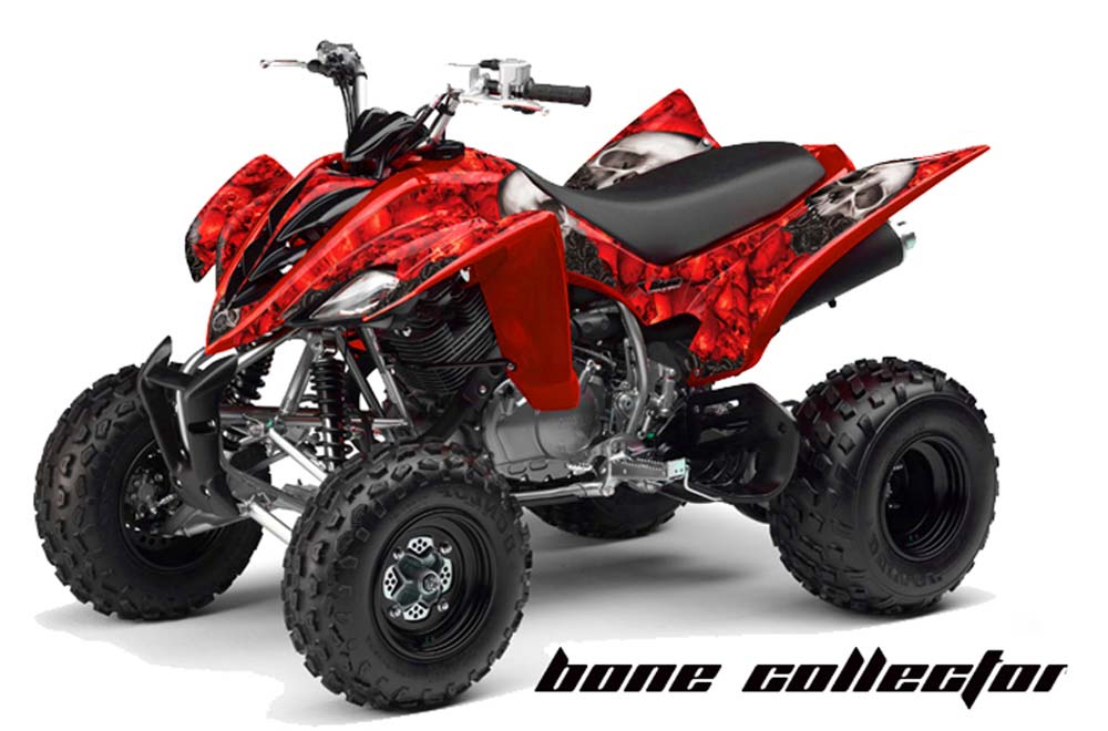 Yamaha Raptor 350 ATV Graphic Kit - 2004-2014 Bone Collector Red