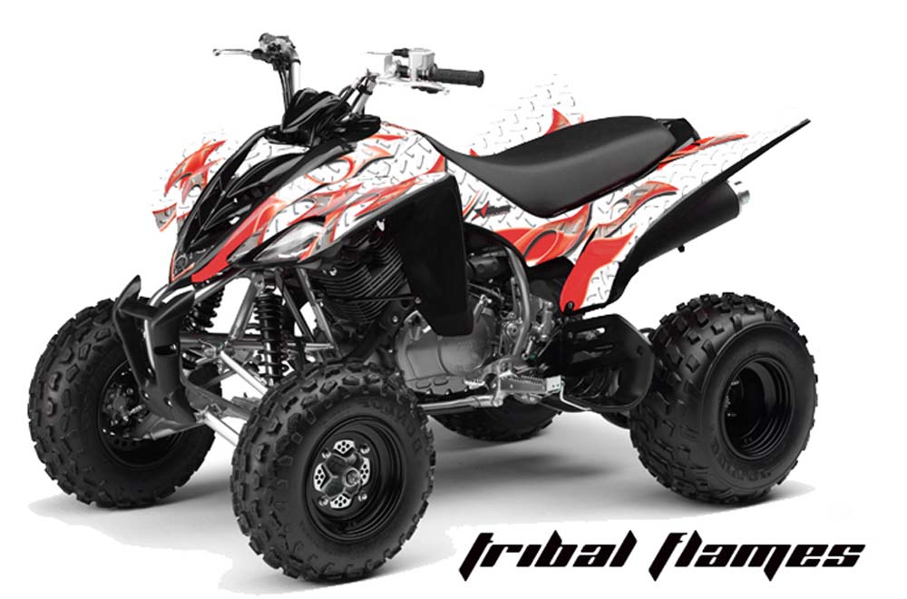Yamaha Raptor 350 ATV Graphic Kit - 2004-2014 Tribal Flames Red