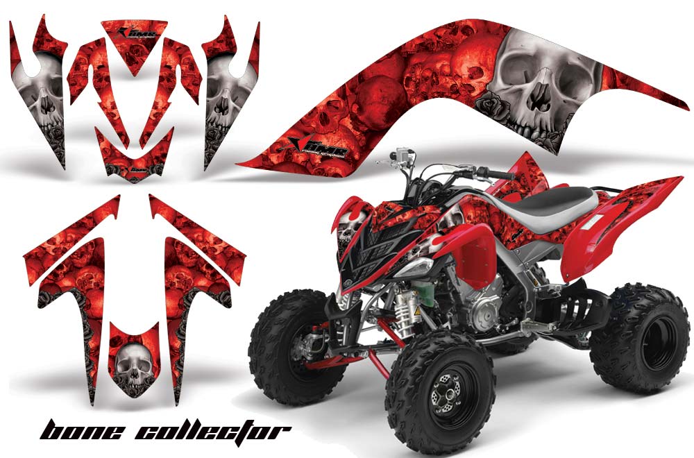 Yamaha Raptor 700 ATV Graphic Kit - 2006-2012 Bone Collector Red