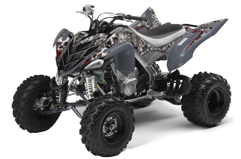 Yamaha Raptor 700 ATV Graphic Kit - 2006-2012 Bone Collector Silver