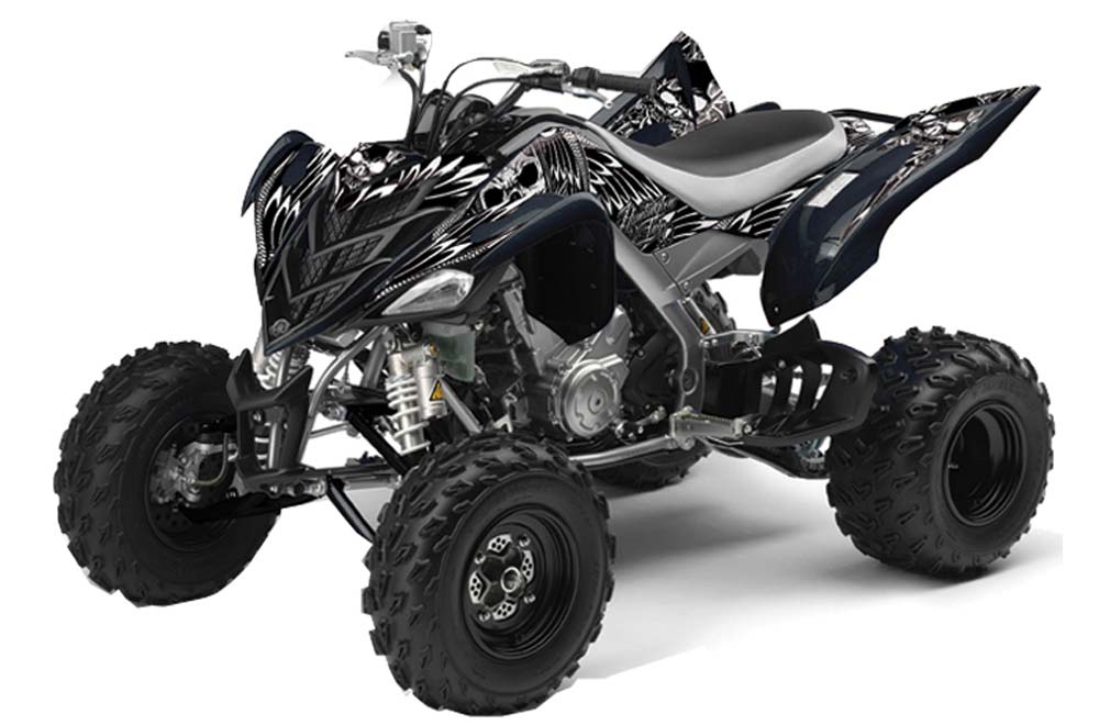 Yamaha Raptor 700 ATV Graphic Kit - 2006-2012 Skulls and Hammers White