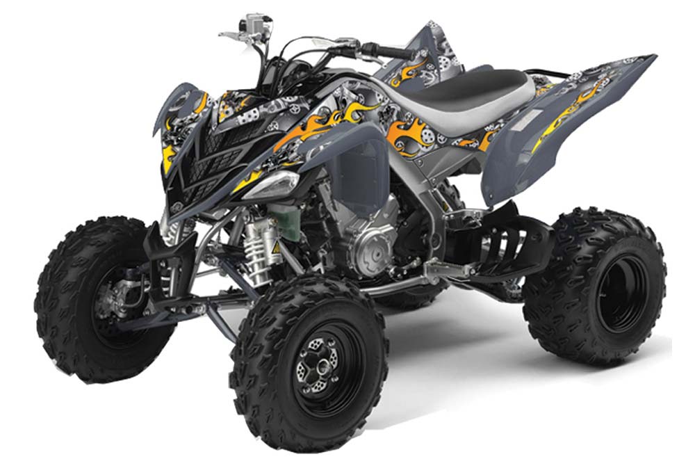 Yamaha Raptor 700 ATV Graphic Kit - 2006-2012 Motorhead Silver