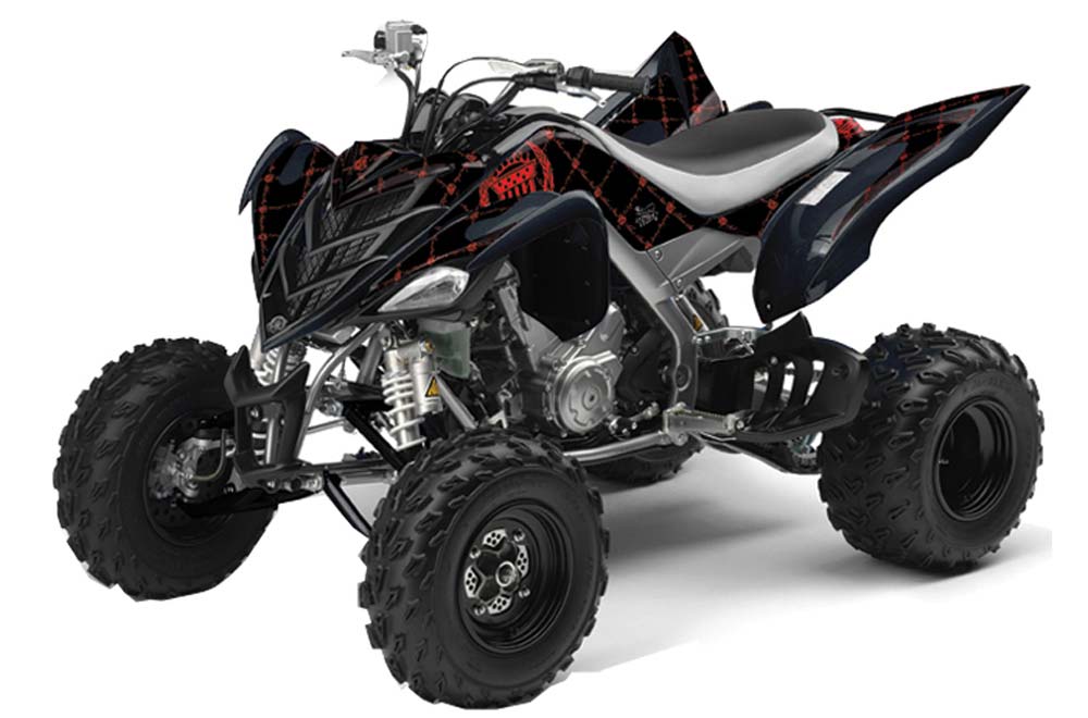 Yamaha Raptor 700 ATV Graphic Kit - 2006-2012 Silver Star - Reloaded Red