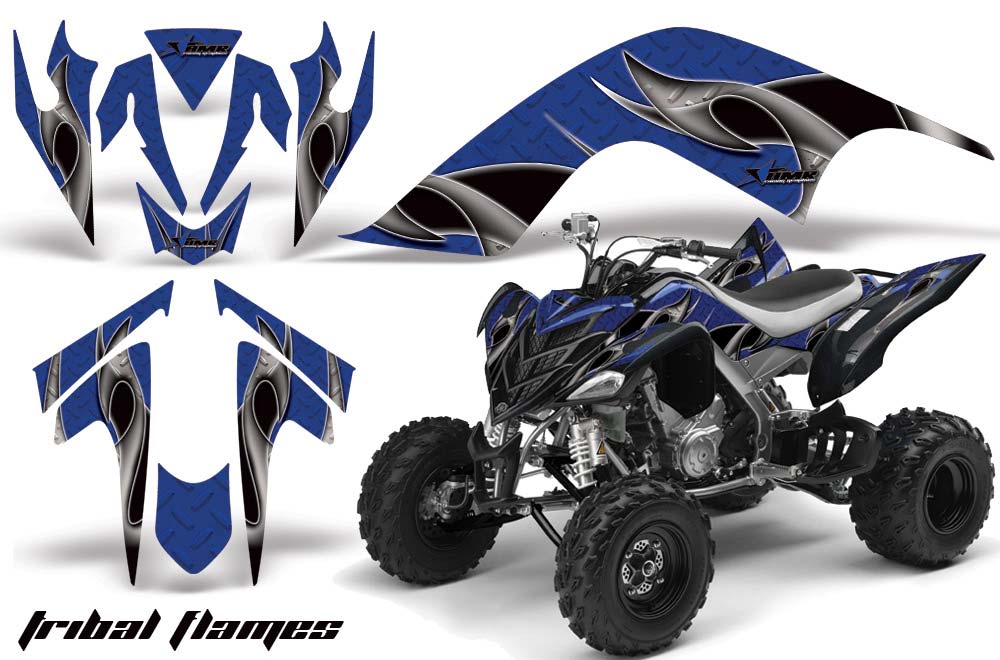 Yamaha Raptor 700 ATV Graphic Kit - 2006-2012 Tribal Flames Black
