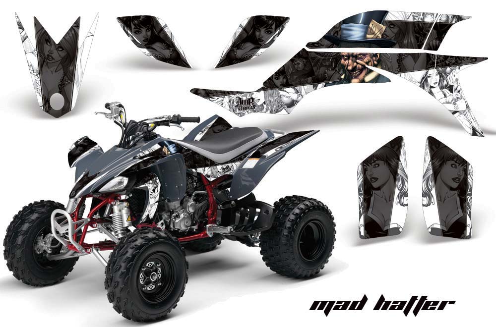 Yamaha YFZ 450 ATV Graphic Kit - 2004-2014 Mad Hatter Black