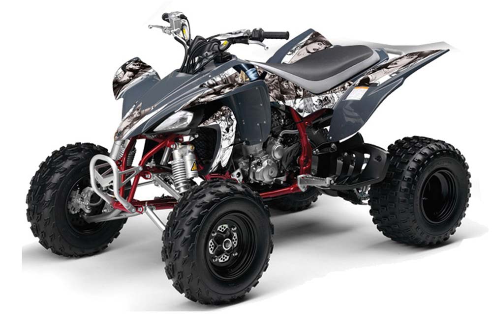 Yamaha YFZ 450 ATV Graphic Kit - 2004-2014 Mad Hatter Silver