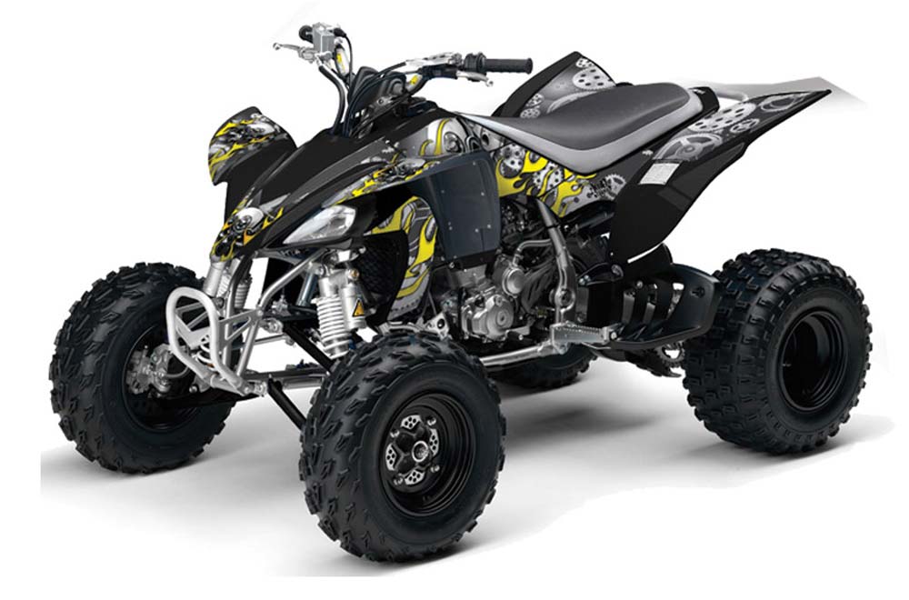 Yamaha YFZ 450 ATV Graphic Kit - 2004-2014 Motorhead Silver