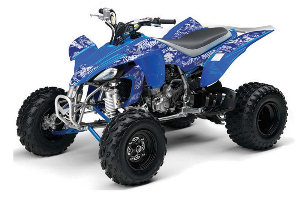Yamaha YFZ 450 ATV Graphic Kit - 2004-2014 Silver Star - Silverhaze White