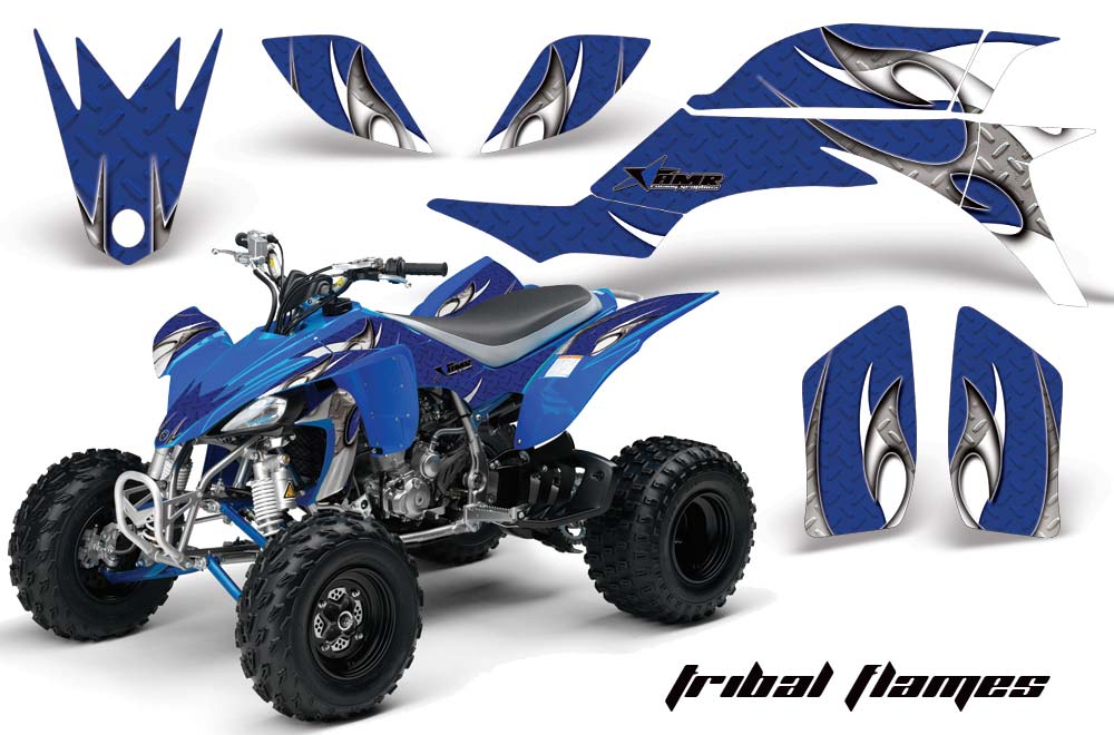 Yamaha YFZ 450 ATV Graphic Kit - 2004-2014 Tribal Flames White