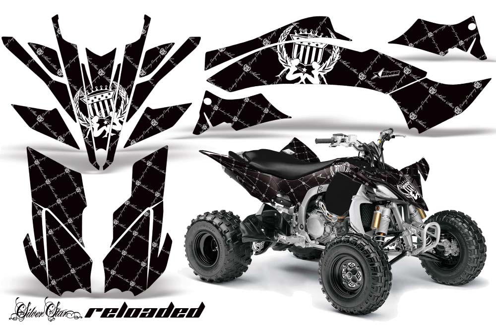 Yamaha YFZ 450SE / 450R ATV Graphic Kit - 2009-2013 Silver Star - Reloaded Black