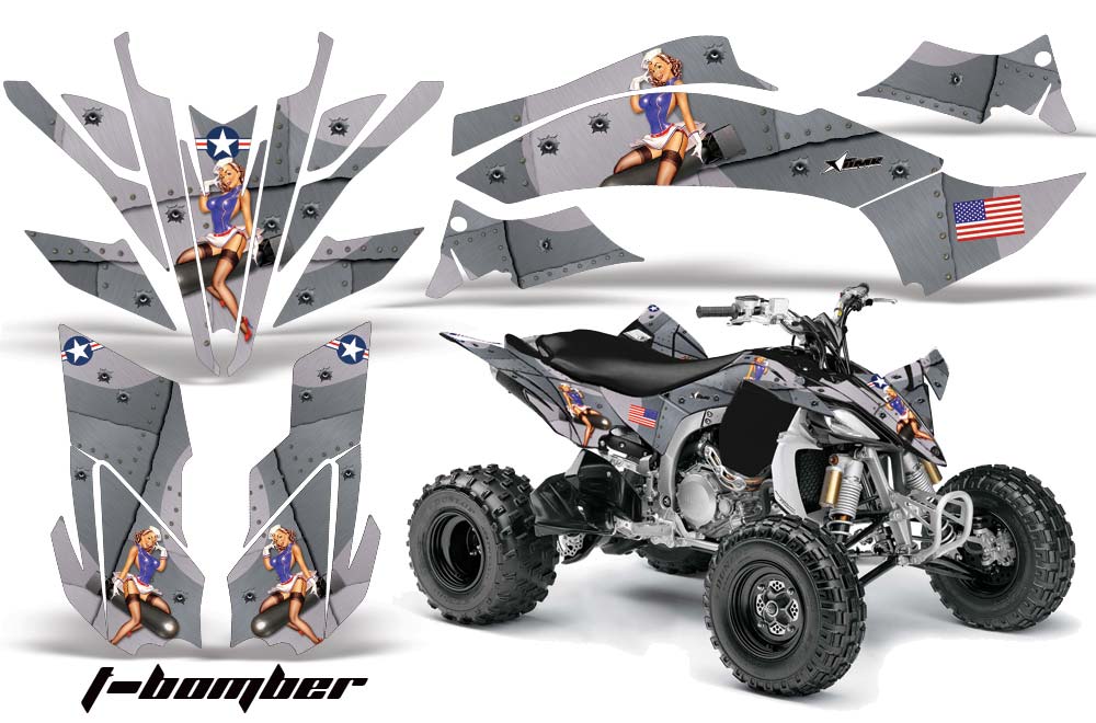 Yamaha YFZ 450SE / 450R ATV Graphic Kit - 2009-2013 T Bomber Silver