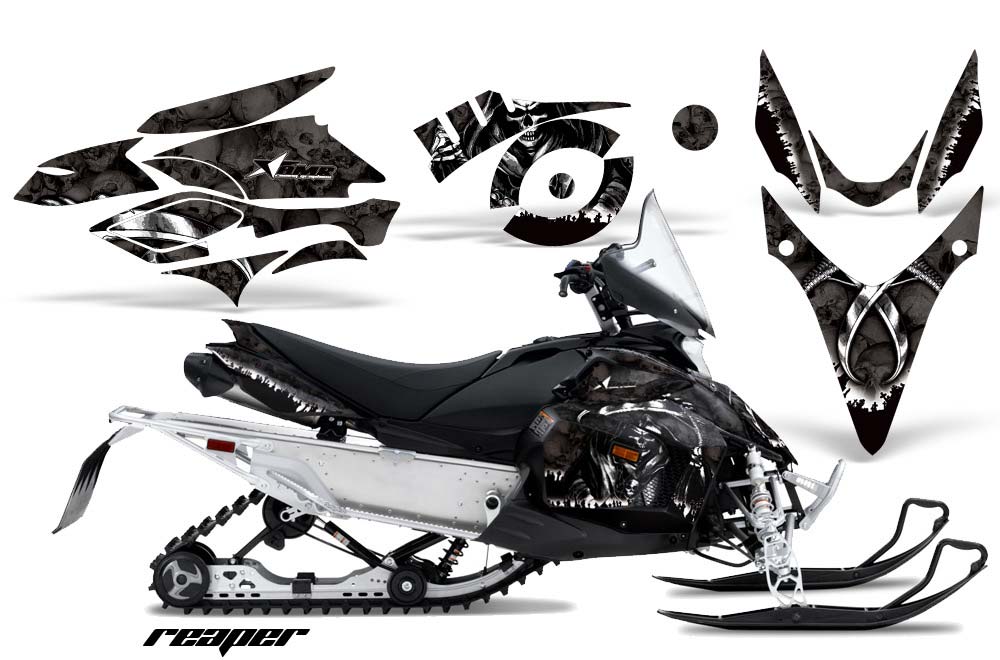 Yamaha Phazer RTX / GT Sled Graphic Kit - 2007-2016 Reaper Black