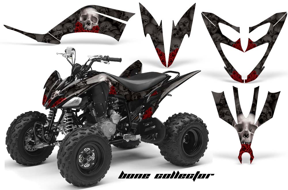 Yamaha Raptor 250 ATV Graphic Kit - 2008-2014 Bone Collector Black
