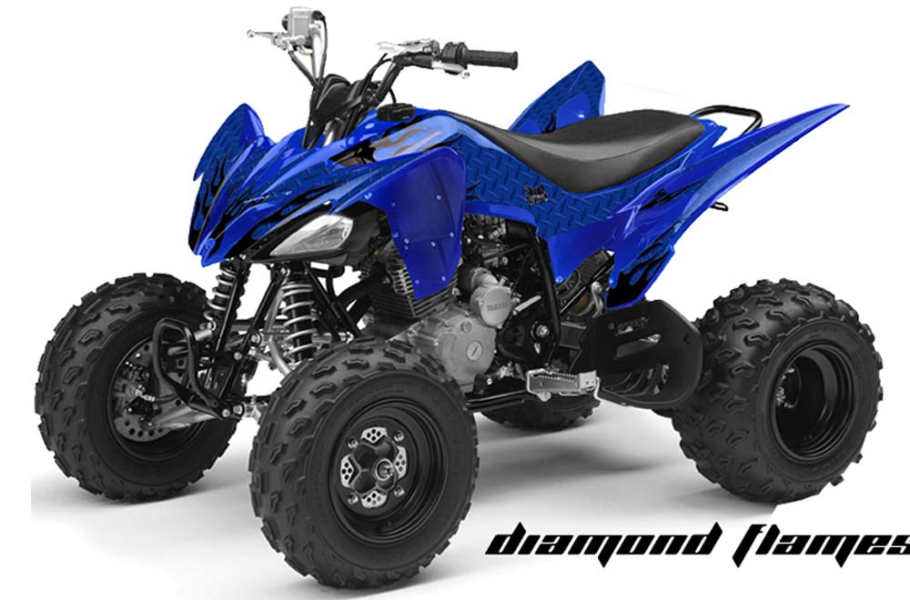 Yamaha Raptor 250 ATV Graphic Kit - 2008-2014 Diamond Flame Blue